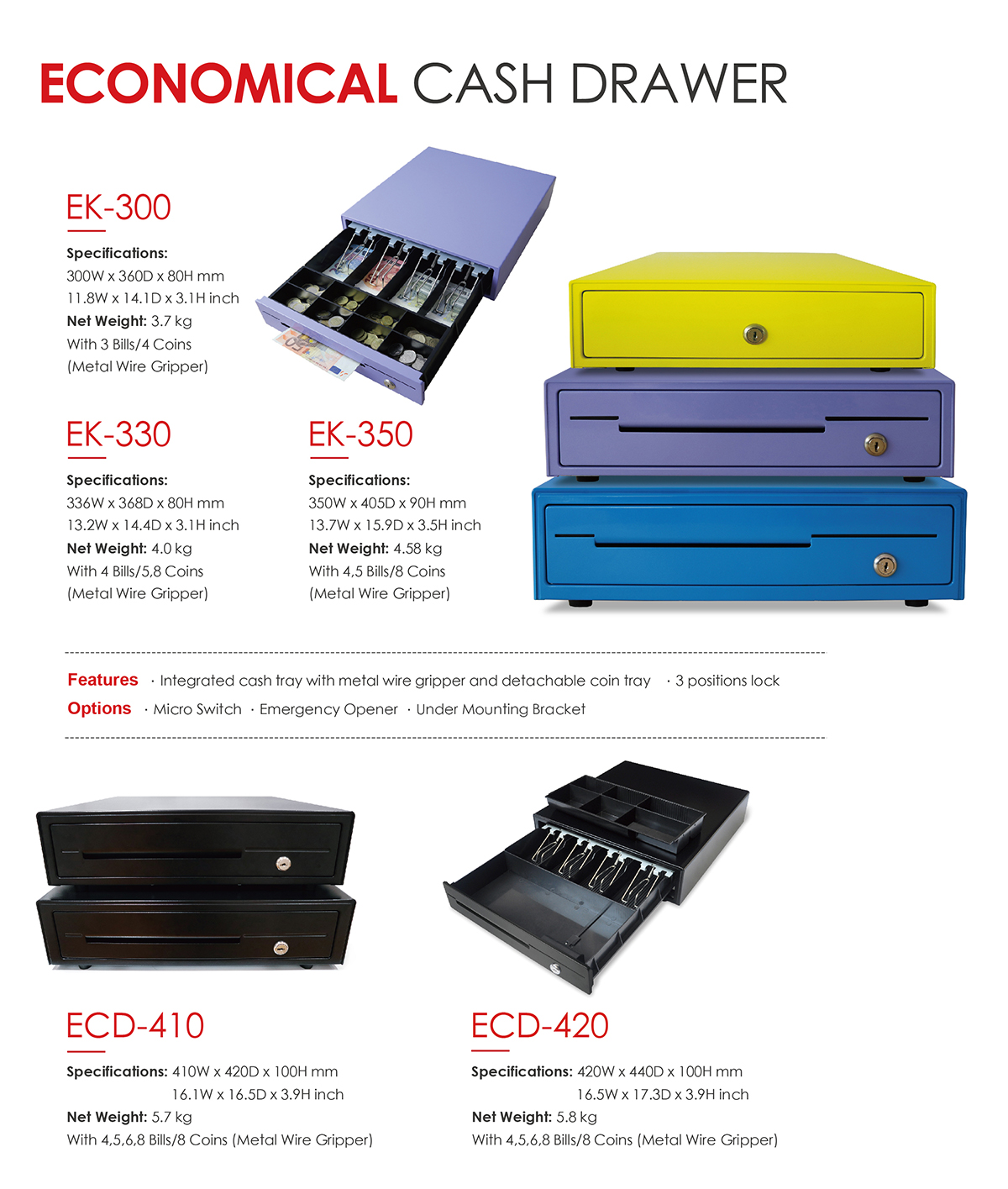 Maken - Economical Cash Drawer EK-300